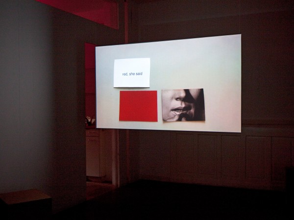Mareike Bernien / Kerstin Schroedinger, _Red, She Said_, Ausstellungsansicht, Les Complices* 2011